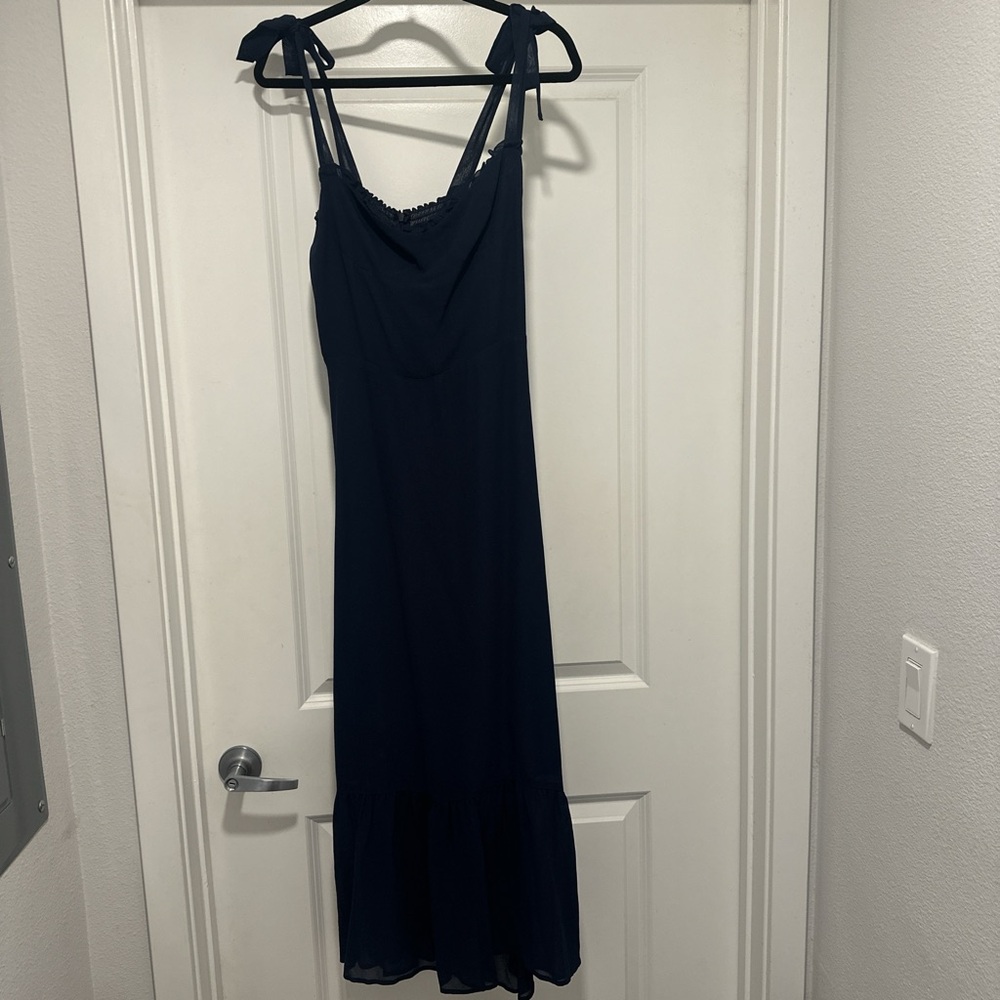 Reformation Nikita Navy Dress Size 8 - Picture 2 of 5